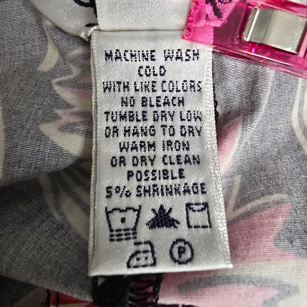 Lilly Pulitzer Women Size 4 Floral Print Crop Pants Black Pink Multicolor Preppy - Picture 7 of 9